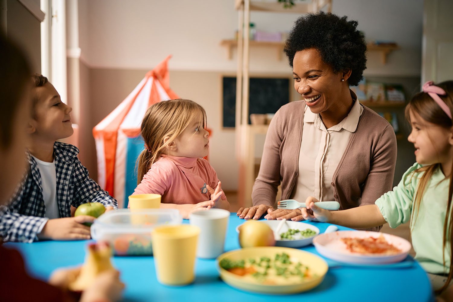 Support worker and participant preparing a meal
